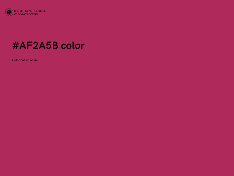 #AF2A5B color image