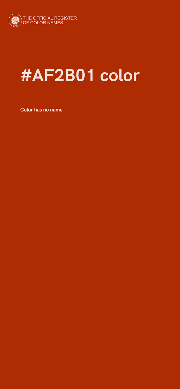 #AF2B01 color image