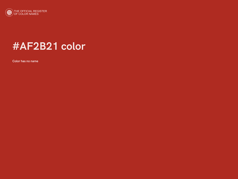 #AF2B21 color image