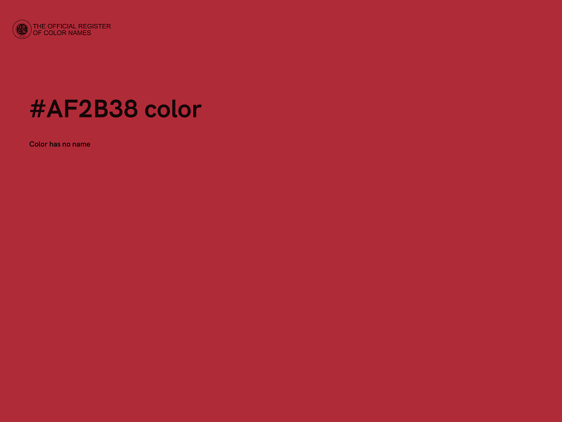 #AF2B38 color image