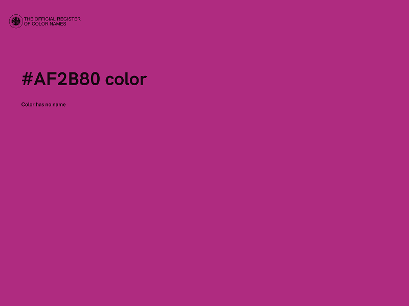 #AF2B80 color image