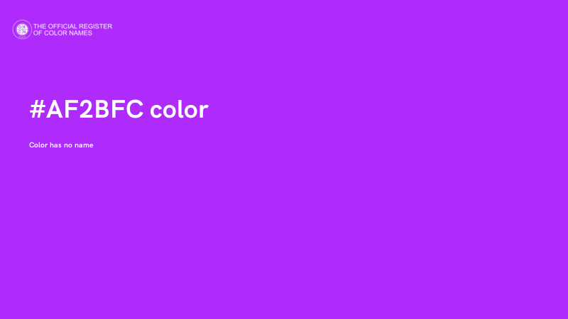 #AF2BFC color image