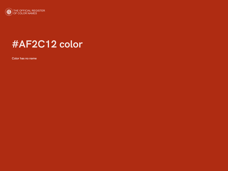 #AF2C12 color image