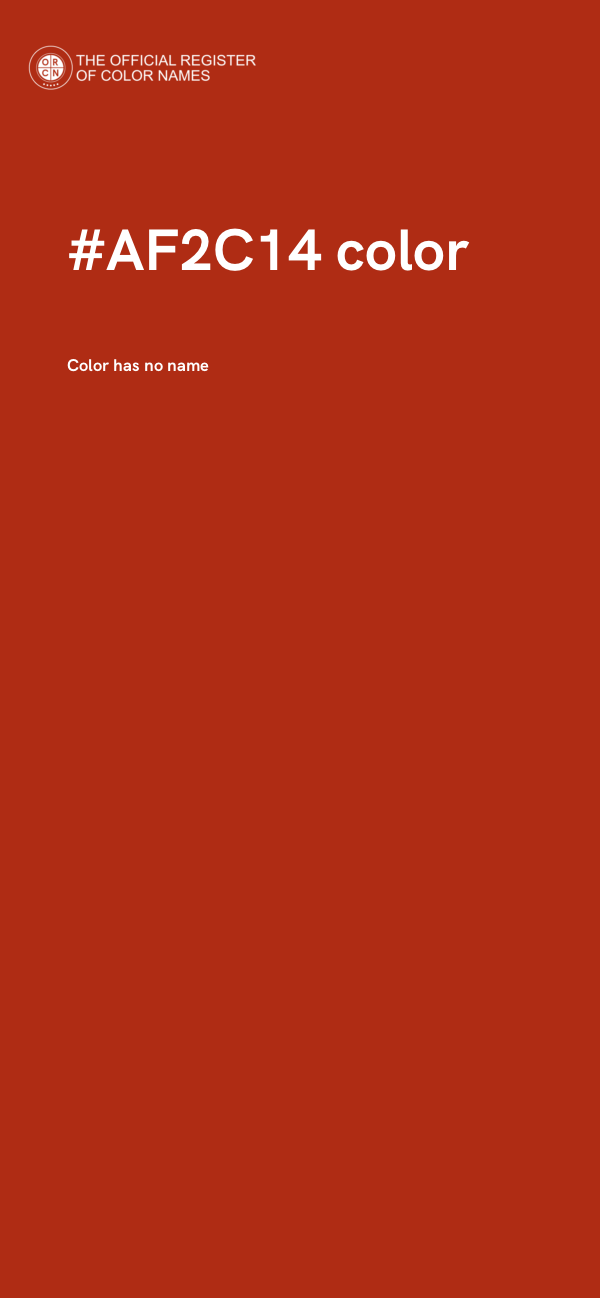 #AF2C14 color image