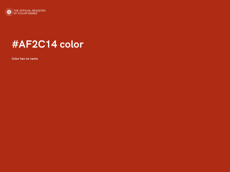 #AF2C14 color image