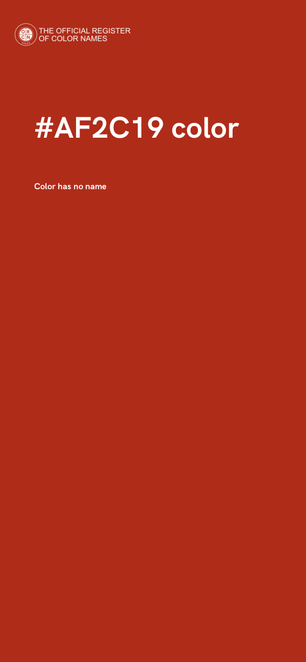 #AF2C19 color image