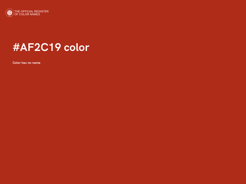 #AF2C19 color image