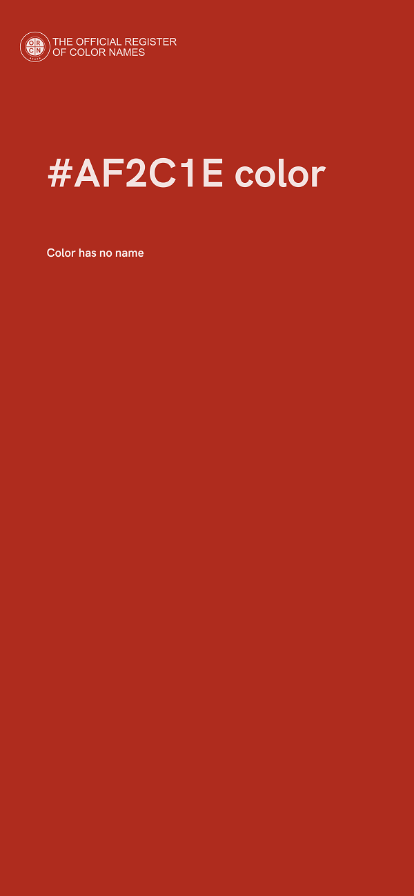 #AF2C1E color image
