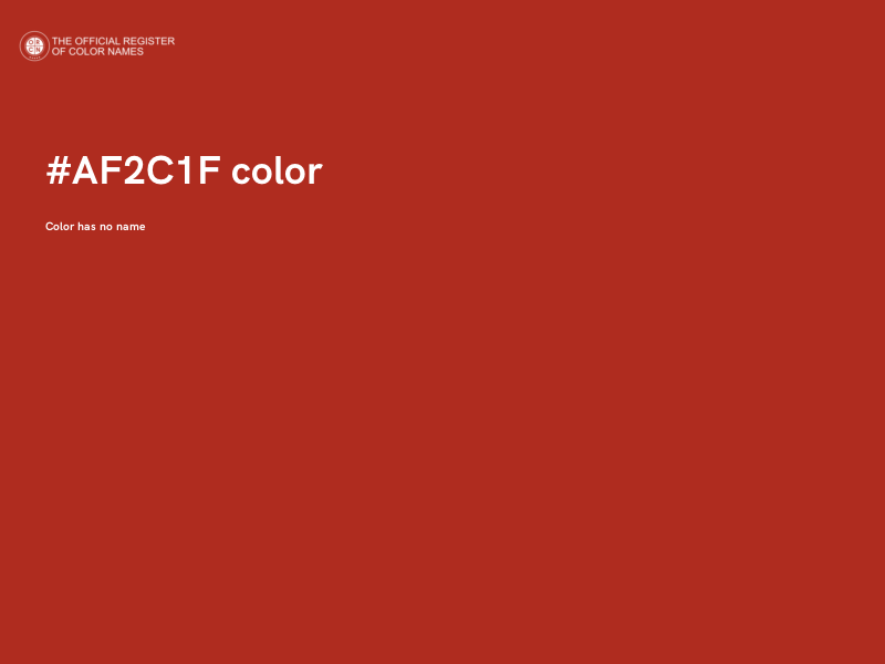 #AF2C1F color image