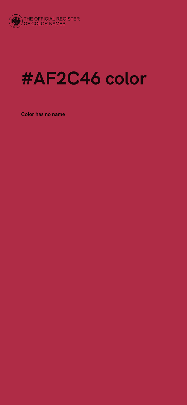 #AF2C46 color image