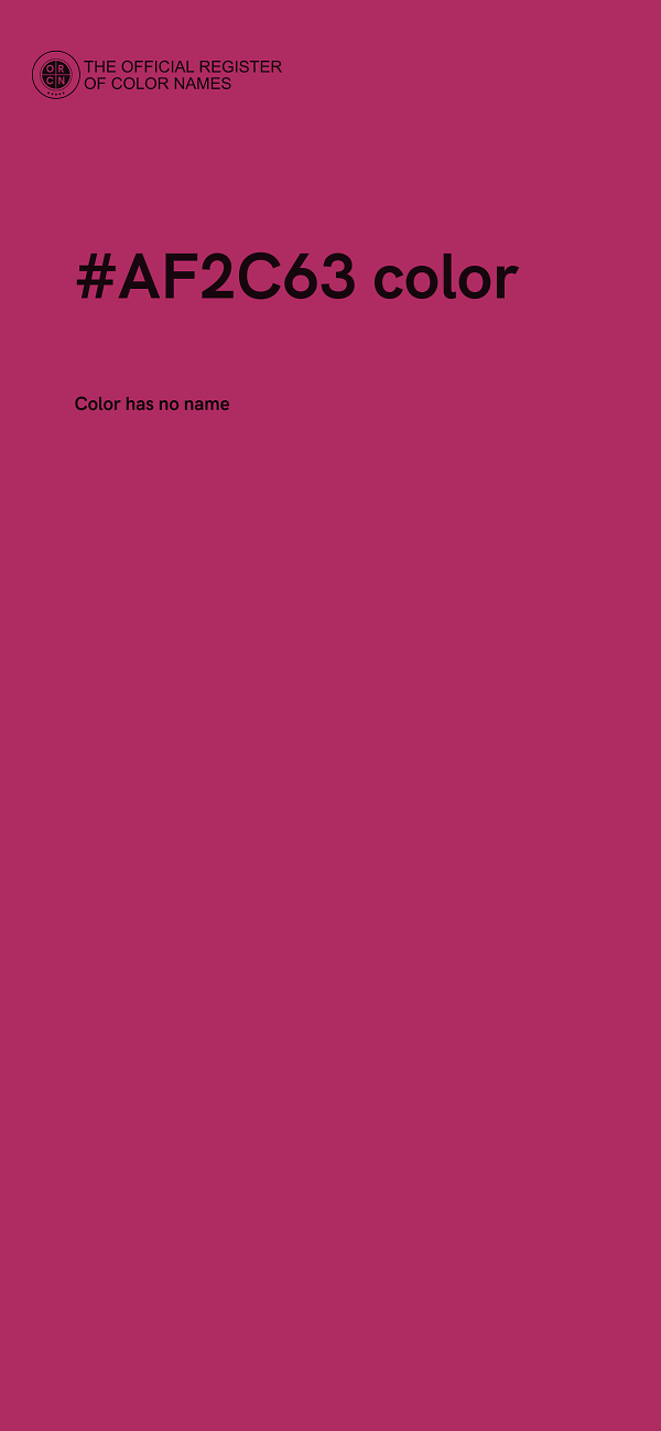 #AF2C63 color image