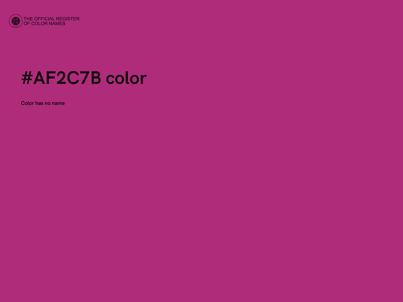 #AF2C7B color image