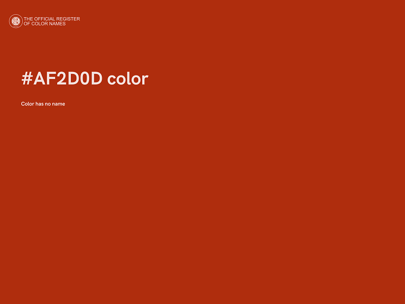 #AF2D0D color image