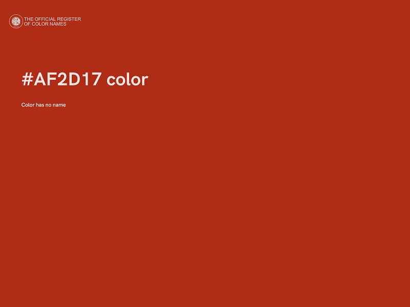 #AF2D17 color image