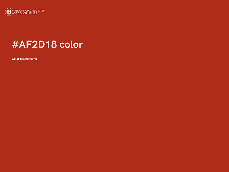 #AF2D18 color image