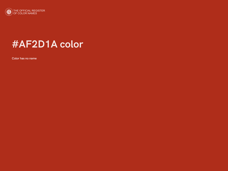 #AF2D1A color image