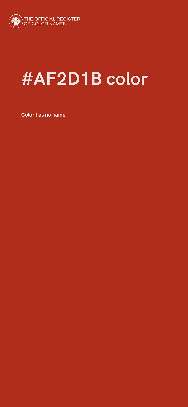 #AF2D1B color image