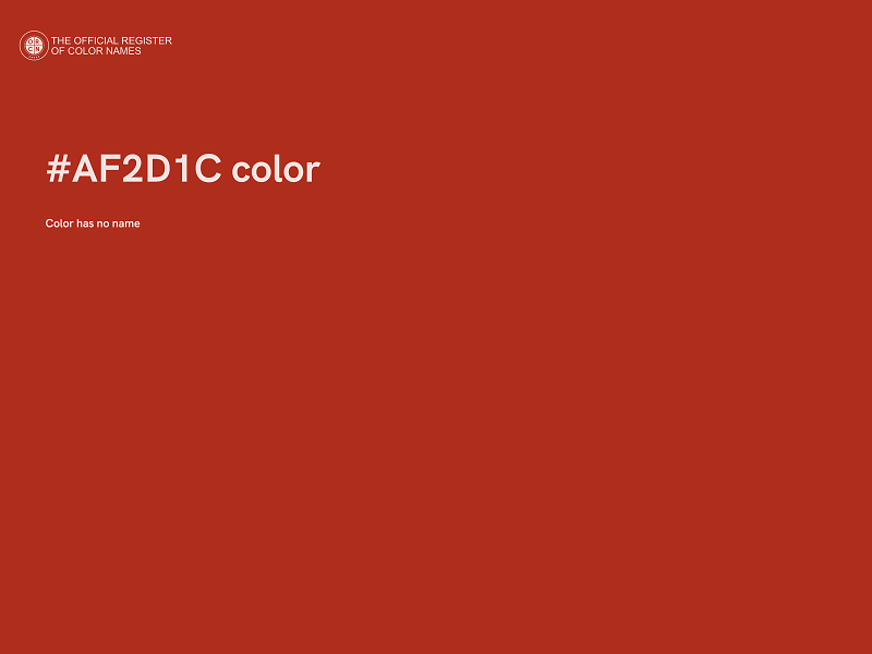 #AF2D1C color image
