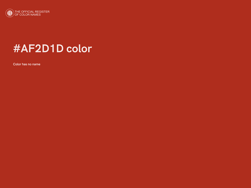 #AF2D1D color image