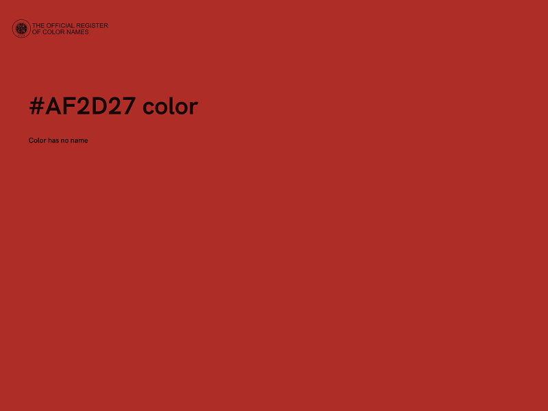 #AF2D27 color image