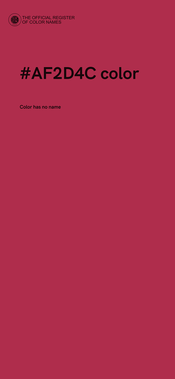 #AF2D4C color image