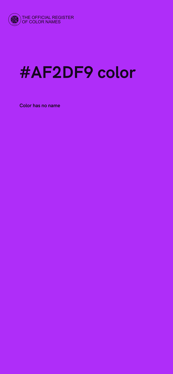 #AF2DF9 color image