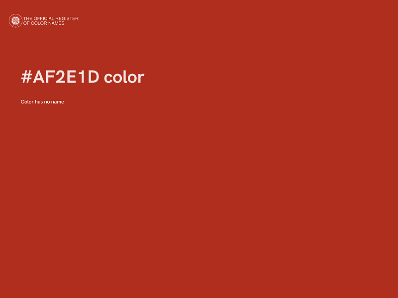 #AF2E1D color image
