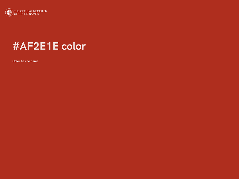 #AF2E1E color image