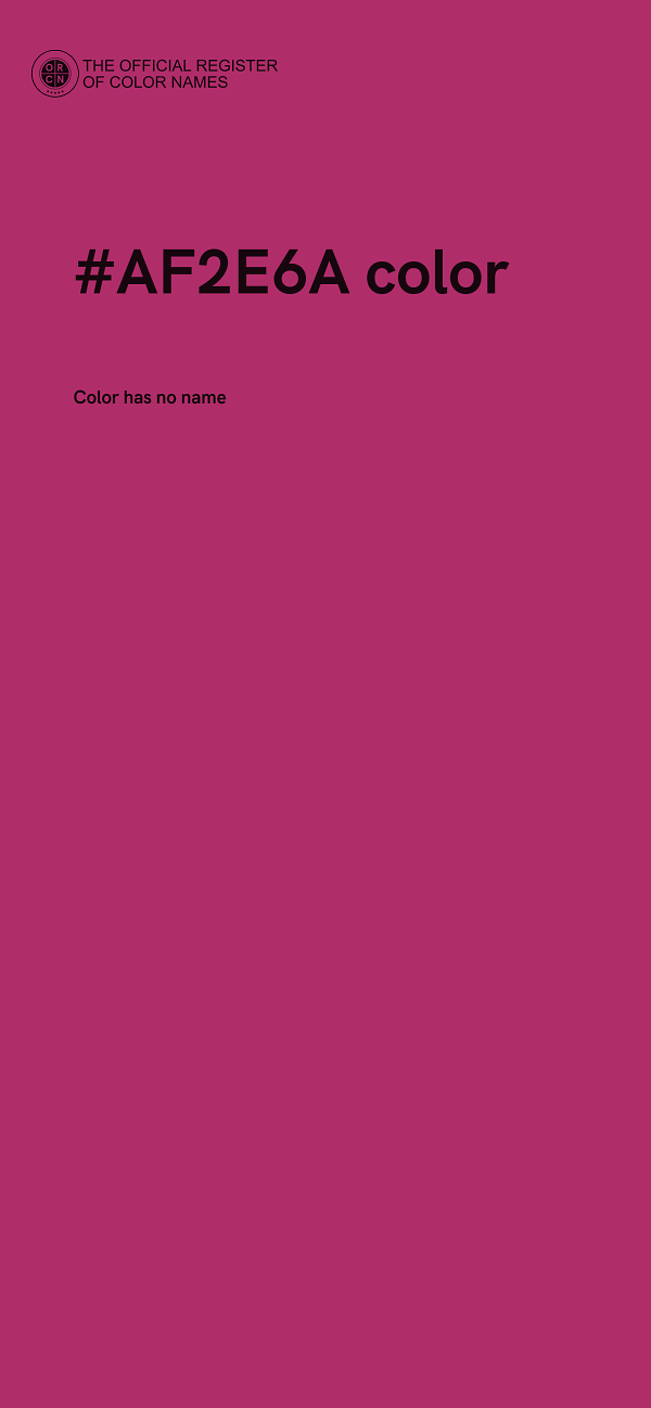 #AF2E6A color image