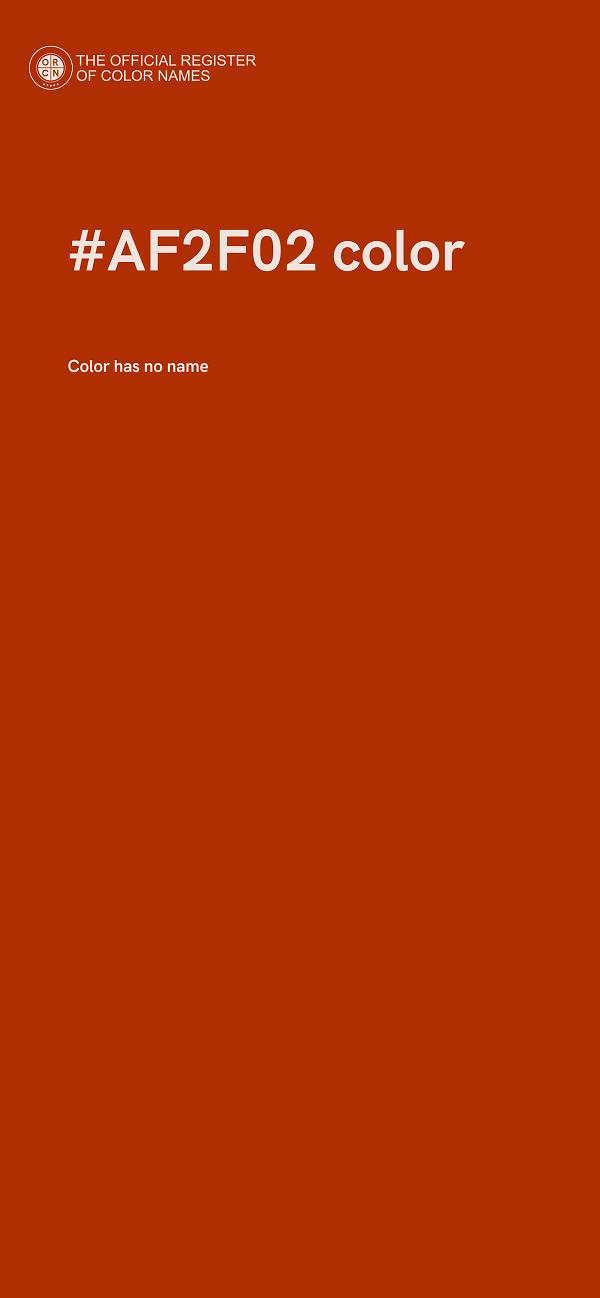 #AF2F02 color image