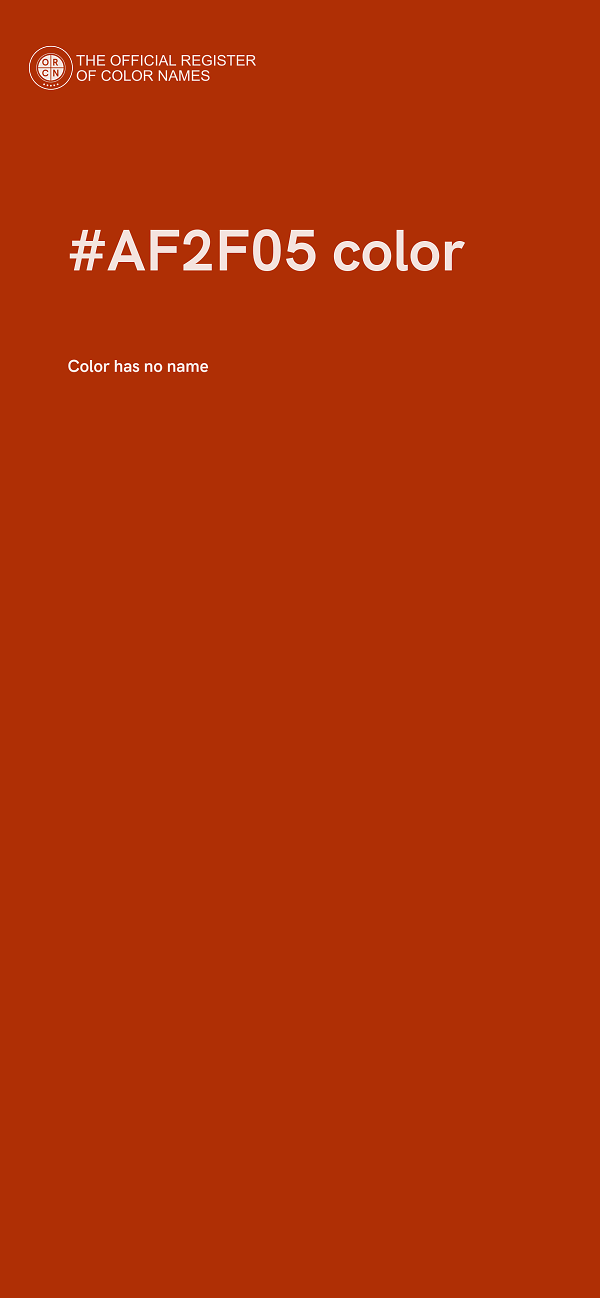#AF2F05 color image