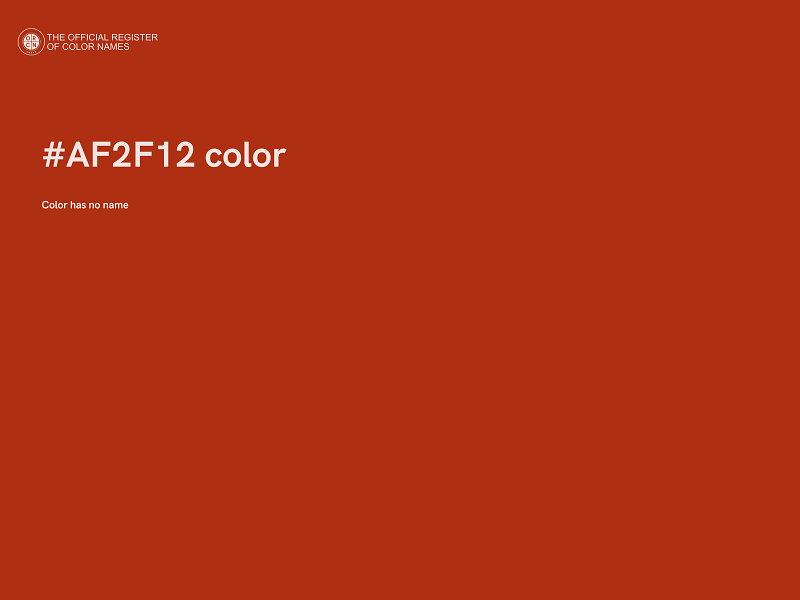 #AF2F12 color image
