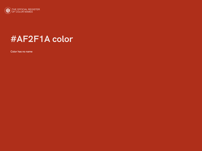 #AF2F1A color image