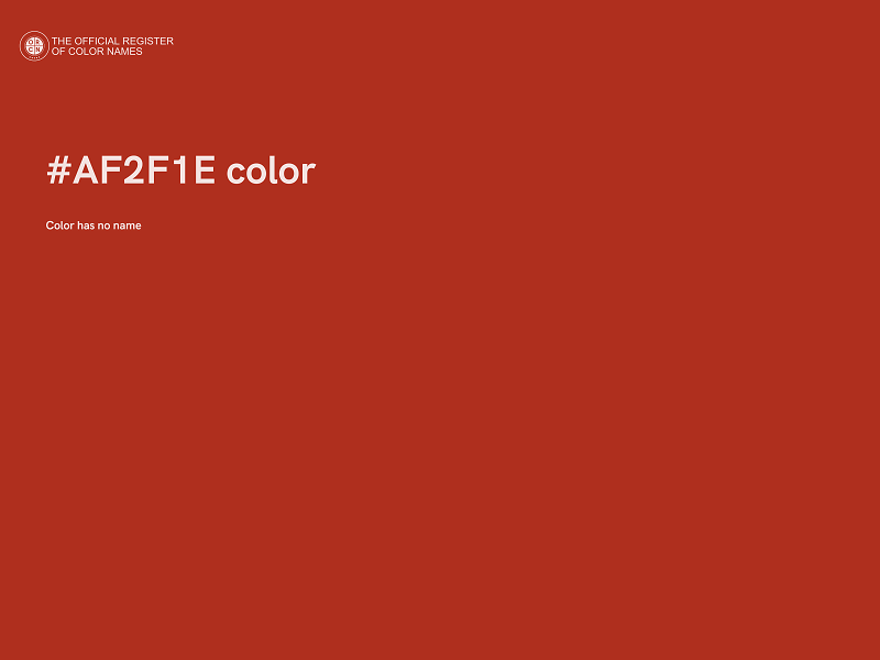 #AF2F1E color image