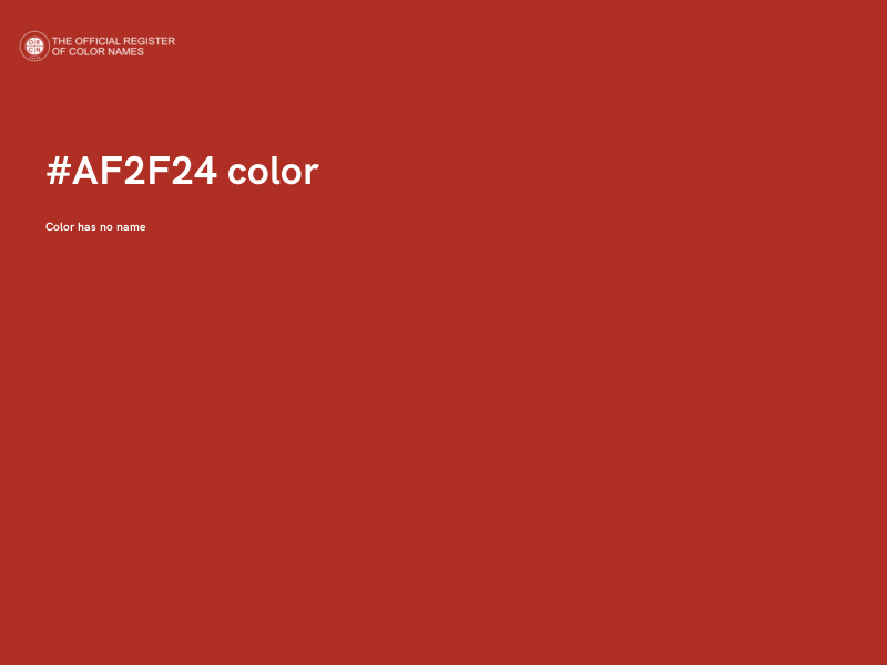 #AF2F24 color image