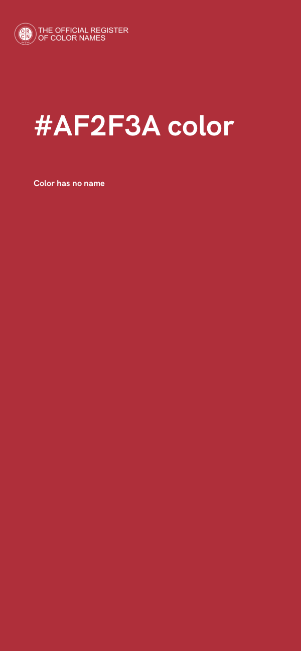 #AF2F3A color image