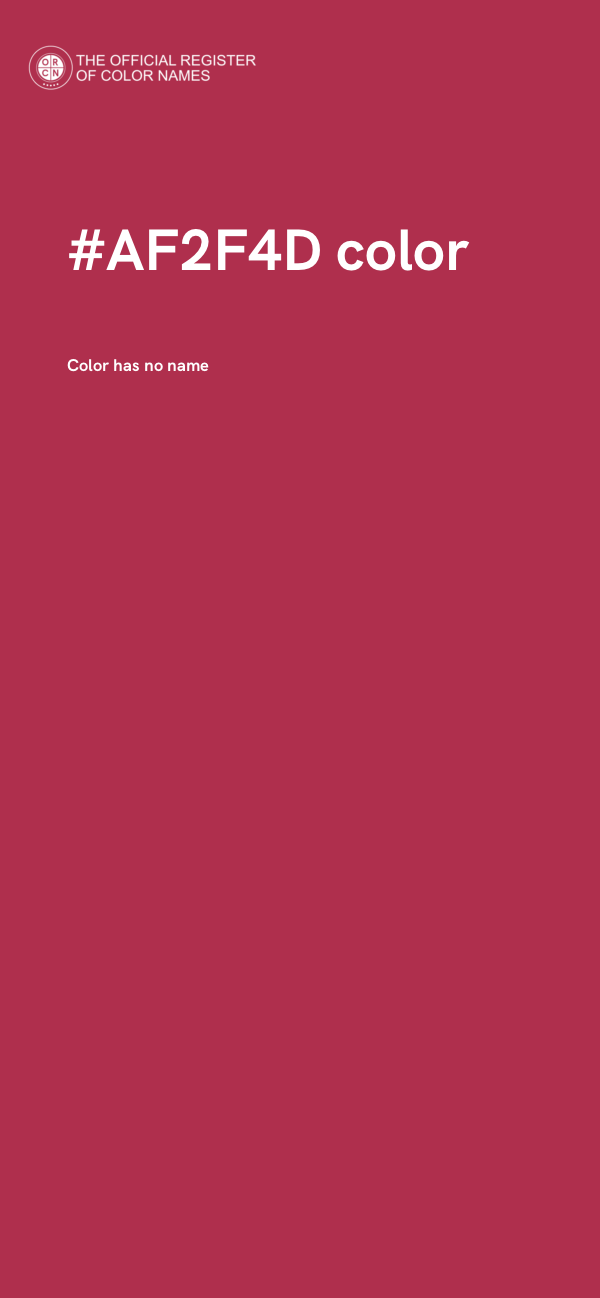 #AF2F4D color image