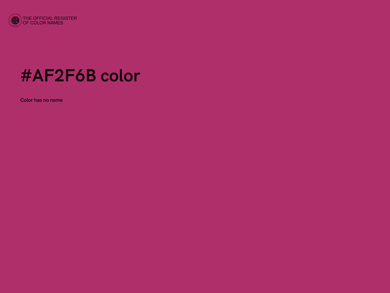 #AF2F6B color image