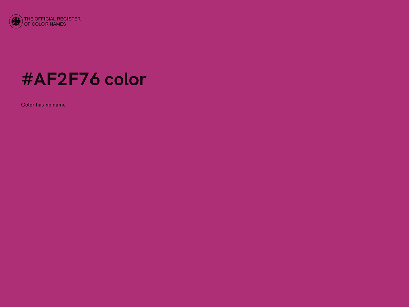 #AF2F76 color image