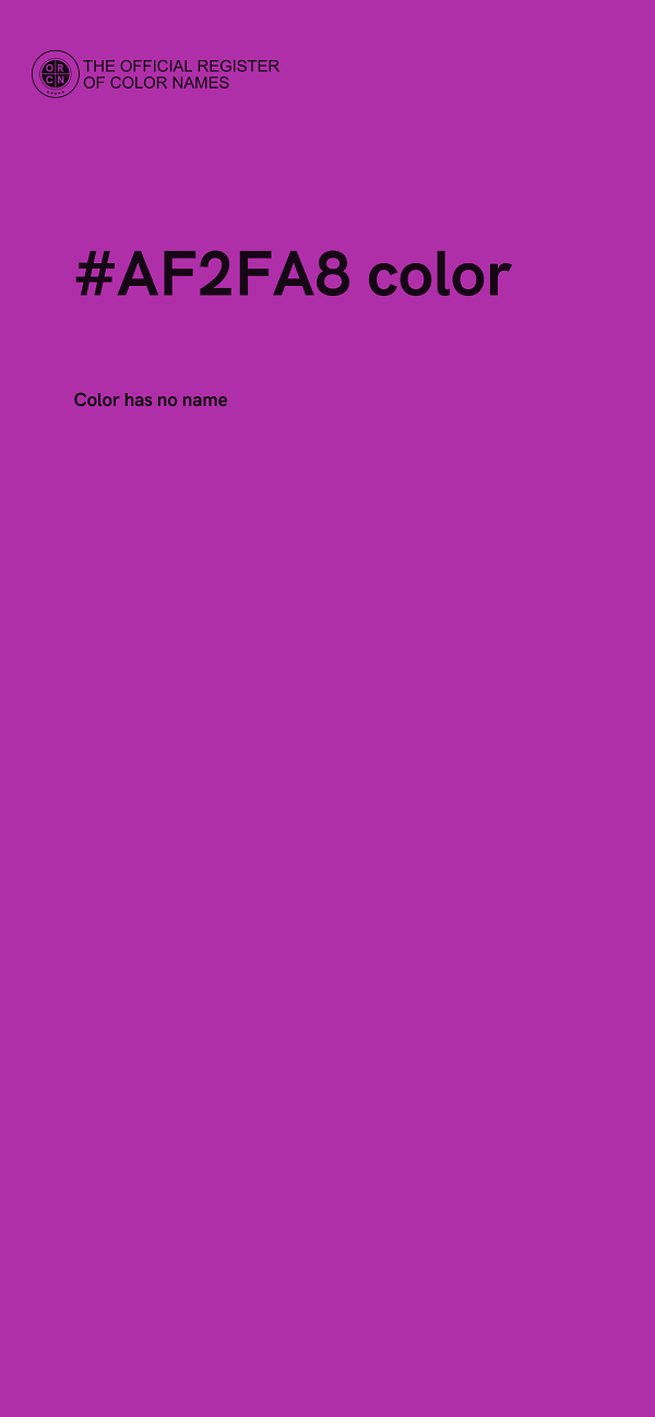 #AF2FA8 color image
