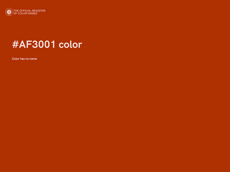 #AF3001 color image