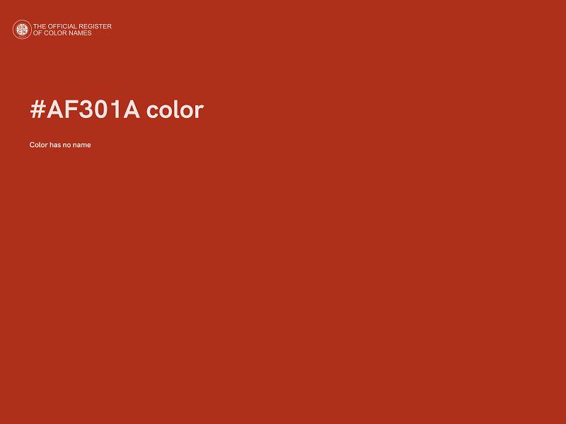 #AF301A color image