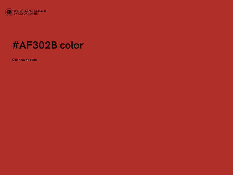 #AF302B color image