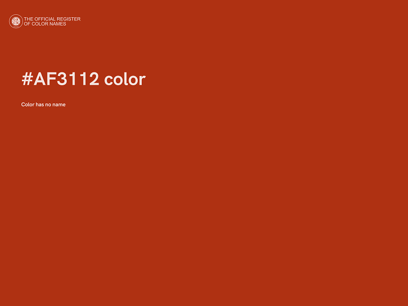 #AF3112 color image