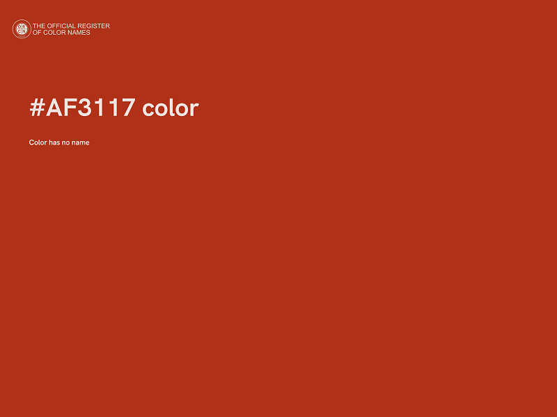 #AF3117 color image