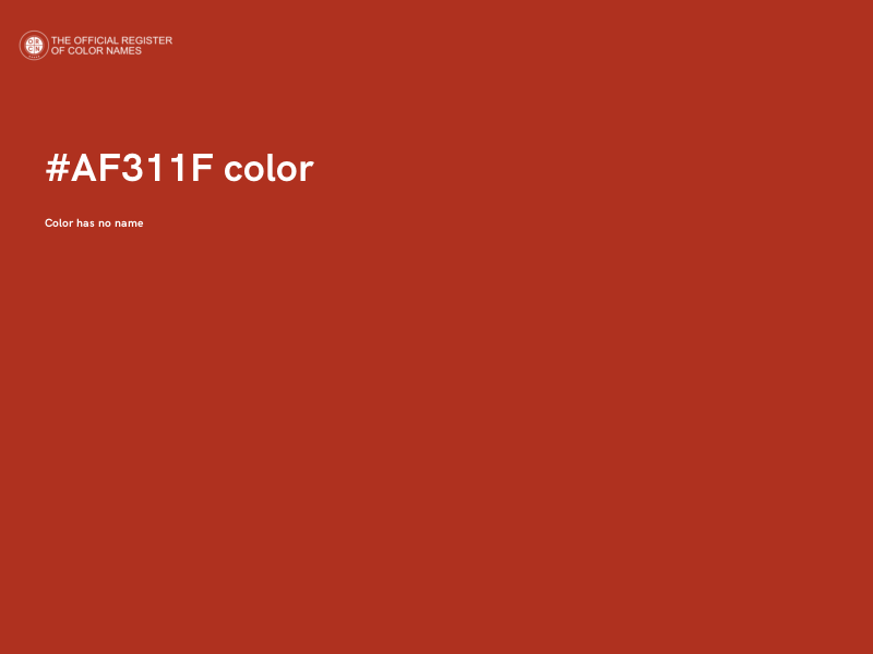 #AF311F color image