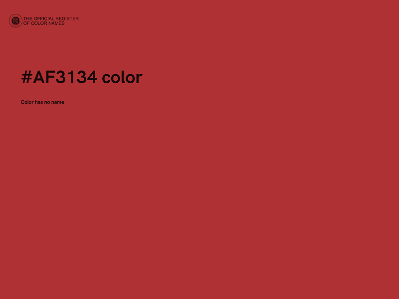 #AF3134 color image