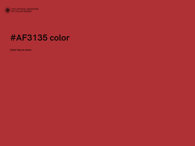 #AF3135 color image