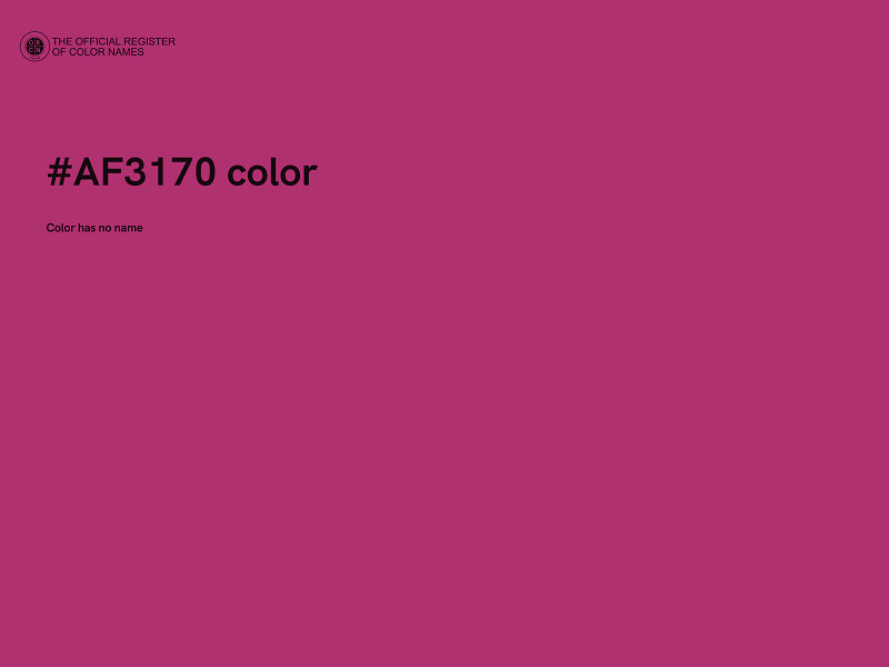 #AF3170 color image