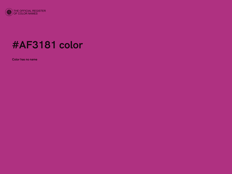 #AF3181 color image